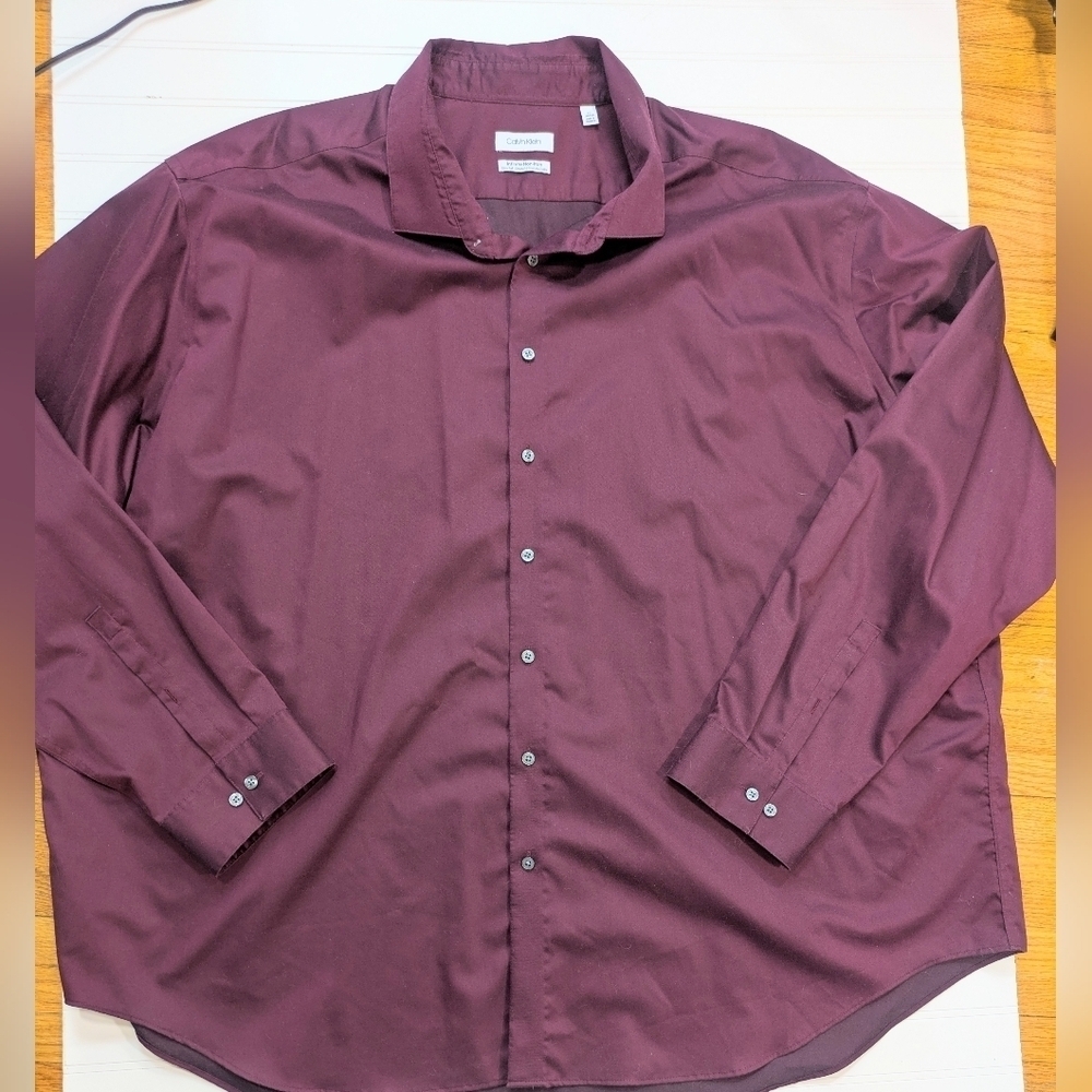 calvin klein burgundy dress shirt Infinite Non-Iron Colour:Magnolia Regular fit One Mesh Shoulder Long PromotionName:Black Friday Sale Early Access